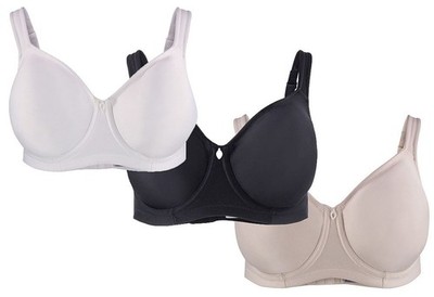 Viania Minimizer Damen BH mit Bügel breite Träger 75-110 C-F schwarz weiss haut