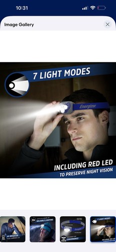 Energizer LED Headlamp, 350 Lumen, Batteries Included, 2 Pack - Picture 9 of 9
