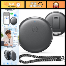 Wearable AI Language Translator Device, Real-Time Translation, Portable Gray