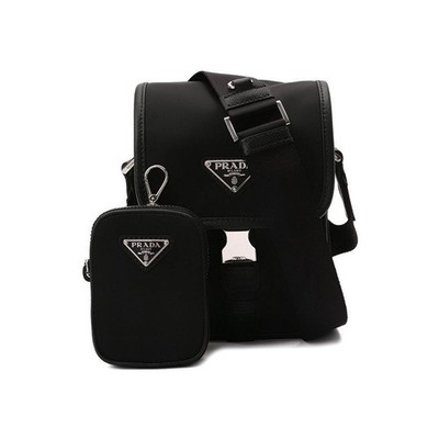 Prada Triangle Logo Messenger Umhängetasche schwarz 2VD043 2DMH F0002 54842609