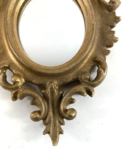 2 Gold verzierte gerahmte Mini Spiegel 6" Wanddekor Barock Rokoko Italien 6" Geschenk - Bild 3 von 9