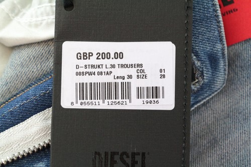 DIESEL D-Bazer 081AP Men's Jeans W28/L30 Light Blue Tapered Cotton Stretch Soft - Bild 6 von 9