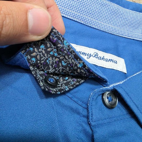 Tommy Bahama Island Zone Shirt Mens Pima Cotton Blend Blue XL button down - Picture 7 of 10