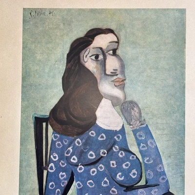 Picasso Pablo o/s Lithographie Frau Mädchen Gemälde Kubist gedruckt Paris 1946 E99 - Bild 1 von 4