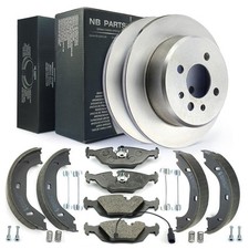 Bremsscheiben + Bremsbeläge + WK + Handbremse hinten komplett für BMW 3 3er E30