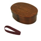 Osaka Choseido Magewappa Bento Box Oval 1 Tier with Dividers Lunch Band