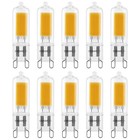 LED Glas Stiftsockellampe 2W = 20W G9 COB klar 200lm warmweiß 2700K 10 x