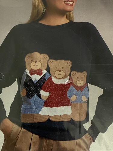 Bucilla Gallery of Stitches Put-Ons Appliques Lot Of 2 Vintage Lawn Geese & Bear - Picture 4 of 7