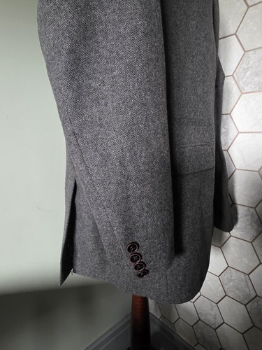 Skopes Tailored Fit Wool Blend Black Grey Fleck Blazer - 48S - 48" - Picture 10 of 15