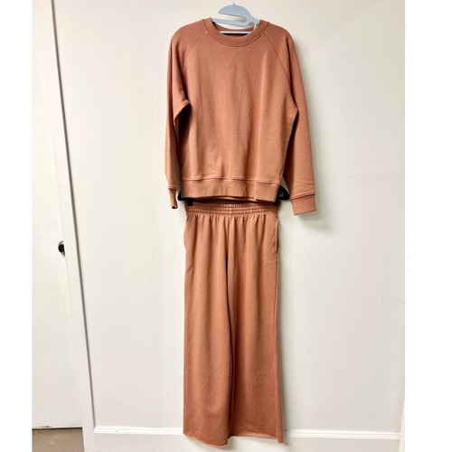 Richer Poorer Recycled Fleece Sweatshirt & Wide-Leg Pants Set Russet Damen S - Bild 1 von 6