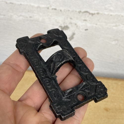 Vintage Cast Iron Sconce Wall Bracket ONLY Black Mount Fixture Holder - Picture 5 of 9