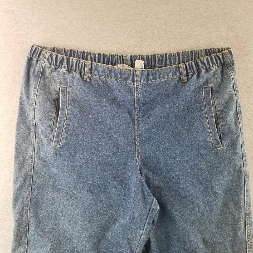 Pantalones de mezclilla Liz Claiborne para mujer talla 16WP DE COLECCIÓN cintura elástica lavado medio 100 % algodón Normcore Foto 2 de 4