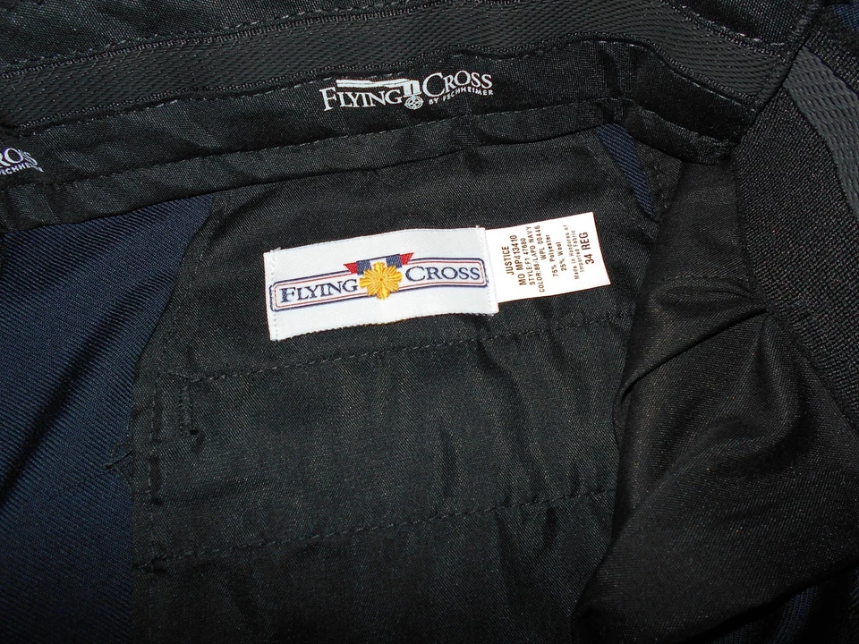 FLYING CROSS 47680 NEW! MENS 34 REG NAVY LAPD JUSTICE WOOL BLEND PANTS         - Image 4 of 4