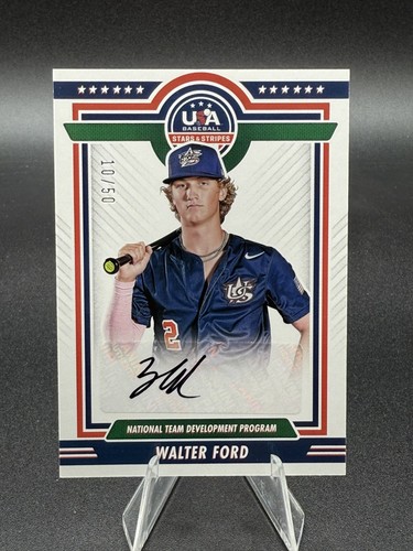 2022 USA Baseball Stars & Stripes - Walter Ford -National Team Auto - /50 - Picture 1 of 2