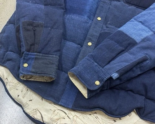 Visvim FW15 ICT Kerchief Down JKT Kofu Made in Japan Indigo Dye Size 3/L Rare image 6