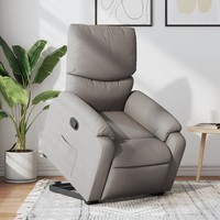 Relaxsessel Mit Aufstehhilfe Taupe Stoff Sessel Seniorensessel Fernsehsessel