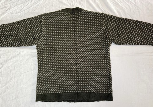 Vintage 90s LL Bean Pullover Herren Large Grün Birdseye Fischer Wolle Norwegen - Bild 6 von 8