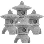 4Pcs Pavilion Statue Tower Statue Zen Garden Pagoda Decor Miniature Pavilion