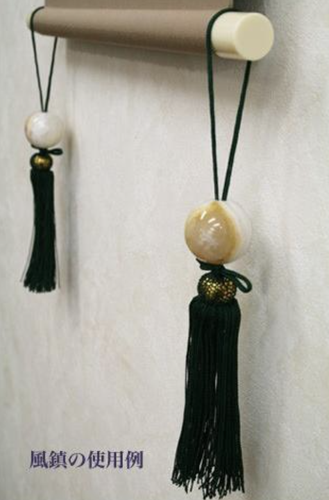 Japanese Scroll Weight Pair High Grade Stone Material Fuchin Traditional Decor - Picture 4 of 4