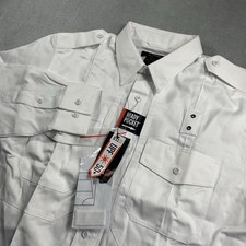 5.11 Tactical Men's Twill PDU Class B Long Sleeve Shirt, 72345- White 16-16.5