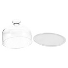 Cake Plate Fruit Foretaste Plate with Dome for Store Cake Plate Server