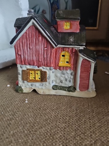 8 Piece Fall Village Porcelain Lighted House Set- Thanksgiving Autumn Harvest O - Picture 17 of 24