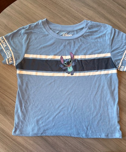 Disney Parks Women's Stitch Semi Crop Top T-Shirt Size M (7-9)