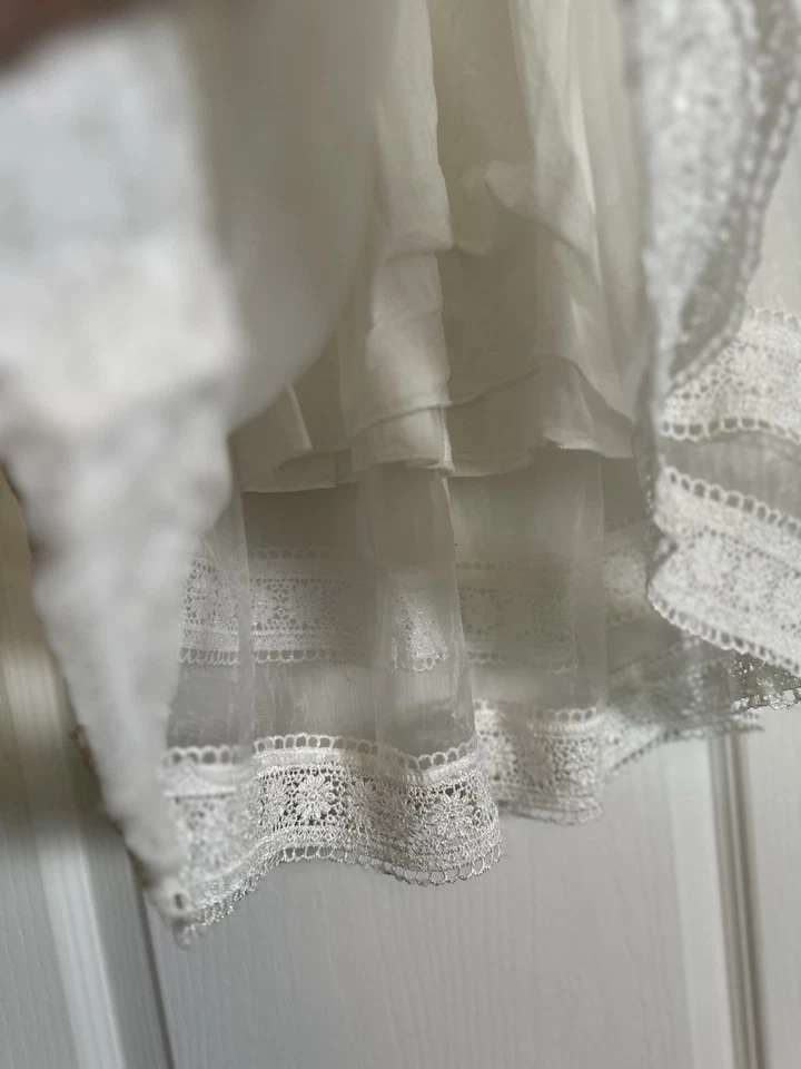 Vestido Formal Trish Scully Blanco Delphine Alto Bajo Niñas Talla 2 Usado 1x! Usado en excelente estado Foto 4 de 4