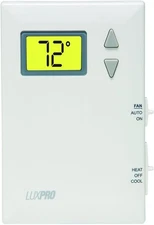 Lux Pro PSD011B Digital Non-Programmable Thermostat for Home, 1 Heat, 1 White 