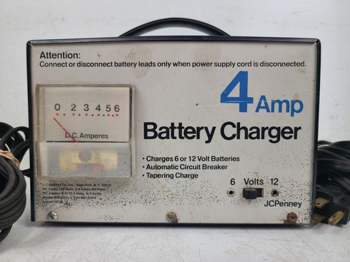 VINTAGE JC PENNY BATTERIELADEGERÄT 4 AMP Modell 8022000-5 (GETESTET) - Bild 2 von 7