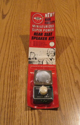 VINTAGE FEDTRO MINIATURIZED SUPER POWER REAR SEAT SPEAKER KIT 1963 NOS