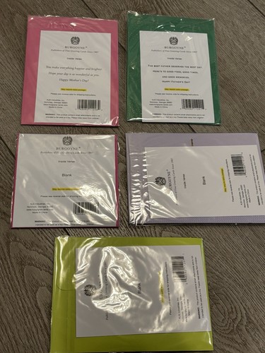 Burgoyne Hand Crafted Blank Greeting Cards Lot Of 8 New Sealed - Picture 5 of 5