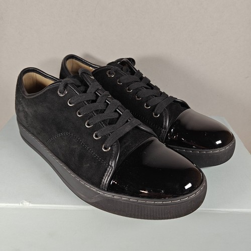 Lanvin Dbb1 Lack-Sneaker in Schwarz UK Größe 7 Originalverpackt