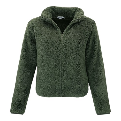 Womens Fleece Teddy Jacket Warm Winter Zip Up Soft Sherpa Coat Casual Outerwear - Picture 11 of 70