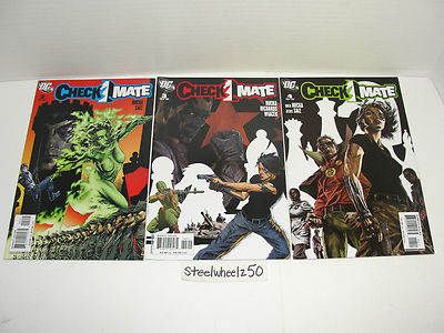 Checkmate #2 3 4 Comic Lot DC 2006 Green Lantern Mr Terrific Greg Rucka Saiz HTF