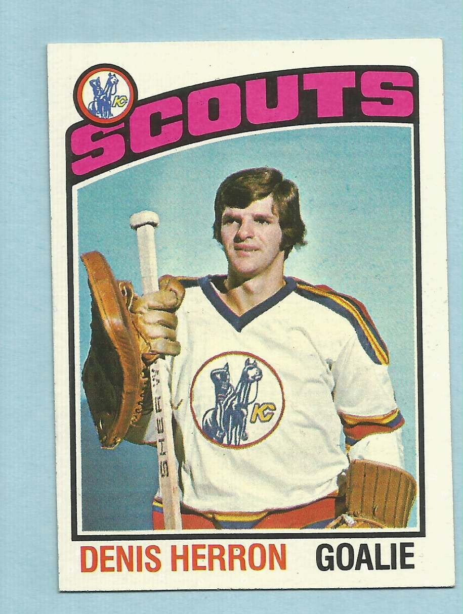 1976-77 Topps Hockey Denis Herron #55 Goalie Kansas City Scouts NM/MT