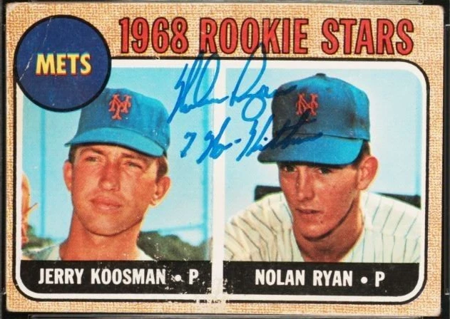 1968 Topps Nolan Ryan Signed Rookie Baseball Card PSA/DNA 10 Auto Certified HOF - Image 4 of 4