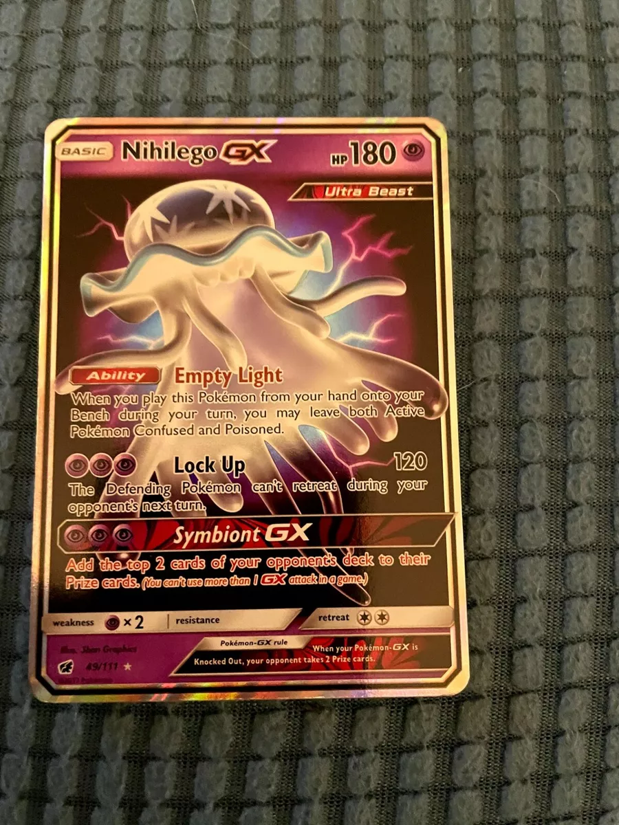 Nihilego GX Holo Full Art = Pokemon TCG = Crimson Invasion 49/111