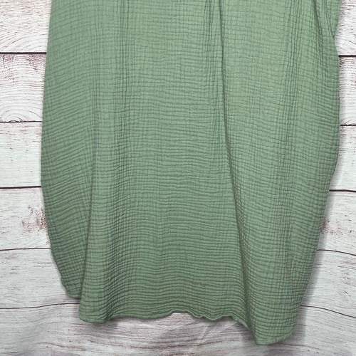 Three Dots Sage Green Waffle Shift Tunic 100% Cotton Dress Size XL - Picture 11 of 14