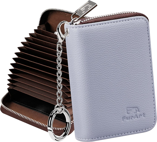 FurArt Credit Card Wallet, Zipper Card Cases Holder for Men Women, RFID Blocking - Picture 11 of 12