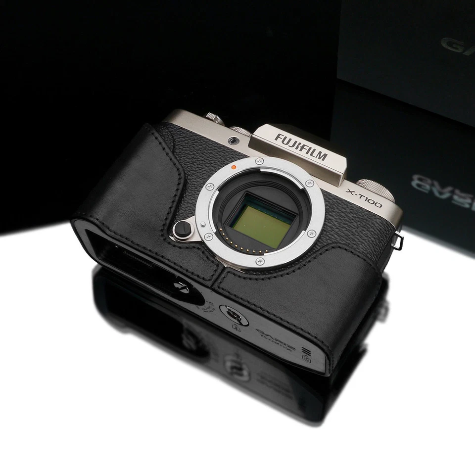 Gariz XS-CHXT100BK Genuine Leather Half Case for Fuji XT100 X-T100 Black - Image 3 of 4