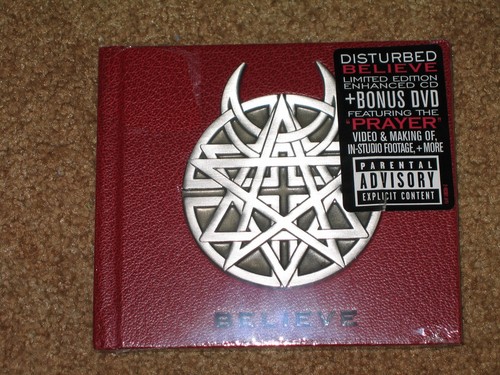 DISTURBED - Believe - LIMITED EDITION CD + BONUS DVD! SEALED! w/ Metal Emblem