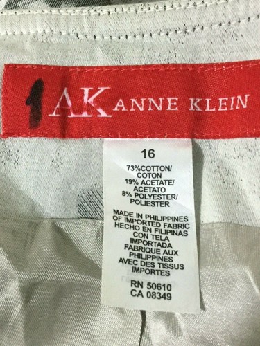 Anne Klein Chaqueta de noche abierta sin cuello delantero Reino Unido 20 / US 16 - Imagen 8 de 8