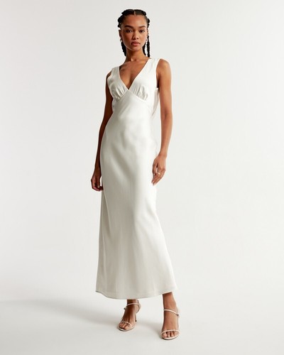 Abecrombie And Finch Plunge Cowl Back Maxi Dress