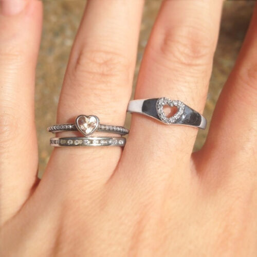 ๐ Diamond 14K White Gold Half Eternity Band Ring Size 5 G Color SPARKLY! โจ - Picture 8 of 8
