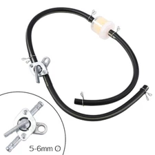 6mm Inline Fuel Tank Tap Filter Pipe With Petcock Switch Shut Off Valve For ATVs
