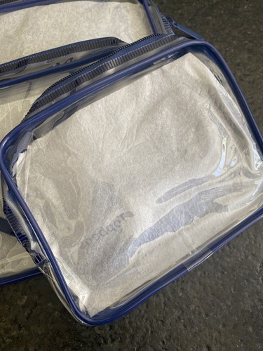 3PC Transparent Travel Bag Set Airport Cosmetic Makeup Toiletry Clear Wash🎁 - Picture 5 of 7