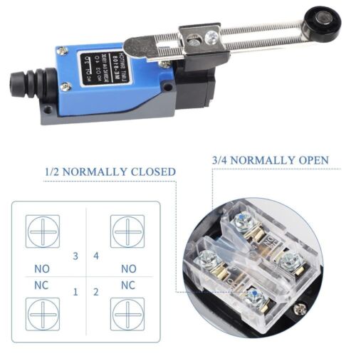 2x Endschalter ME-8108 Rollenschwenkhebel 1NC-1NO Wasserdichter Endschalter 250V - Bild 9 von 10