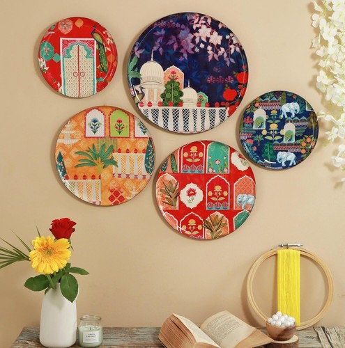 Piatti da parete India vintage per decorazione casa oggetti decorazione parete per soggiorno - Foto 5 di 7