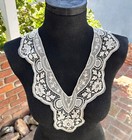 Antique Schiffli Lace Edwardian Collar c1910 Vintage Clothing Sewing Costume